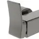 Badearmatur von Ideal Standard in Metallic-Grau, mit einem stabilen Auslauf und einem schlanken Design. Enthält einen Brauseschlauch und einen Wandhalter.